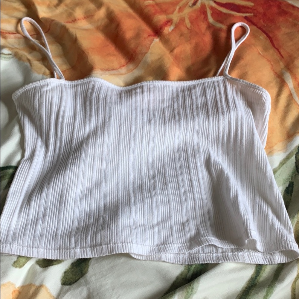 Ribbed crop tank top